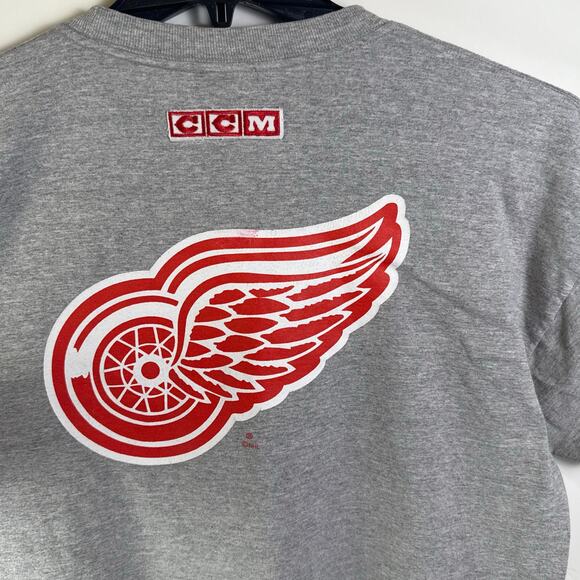 VTG Y2K Detroit Red Wings Shirt Mens XL Gray NHL Hockeytown 90s - Picture 6 of 9